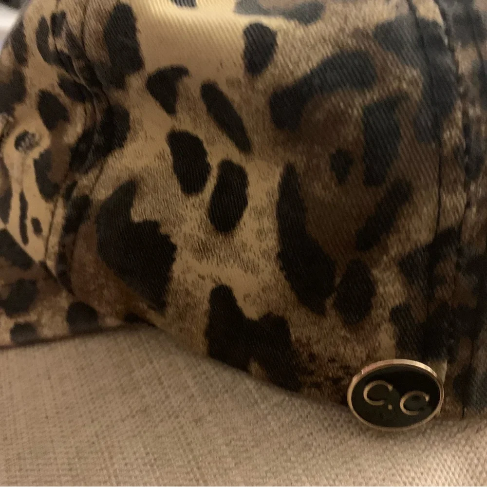 C.C Leopard Print Ponytail Cap